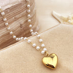 Stainless Steel 18K Gold Plating Niche High-grade Ins Style Pearl Necklace