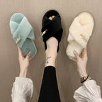 New Cross Cotton Slippers Home Casual Floor Slippers