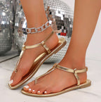 Women's Round Toe Sandals With Metal Wind