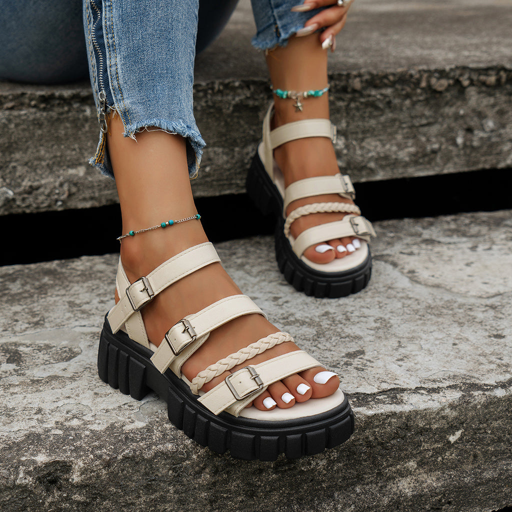 Women's Sponge Cake Thick-soled Open-toe Sandals