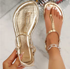Women's Round Toe Sandals With Metal Wind