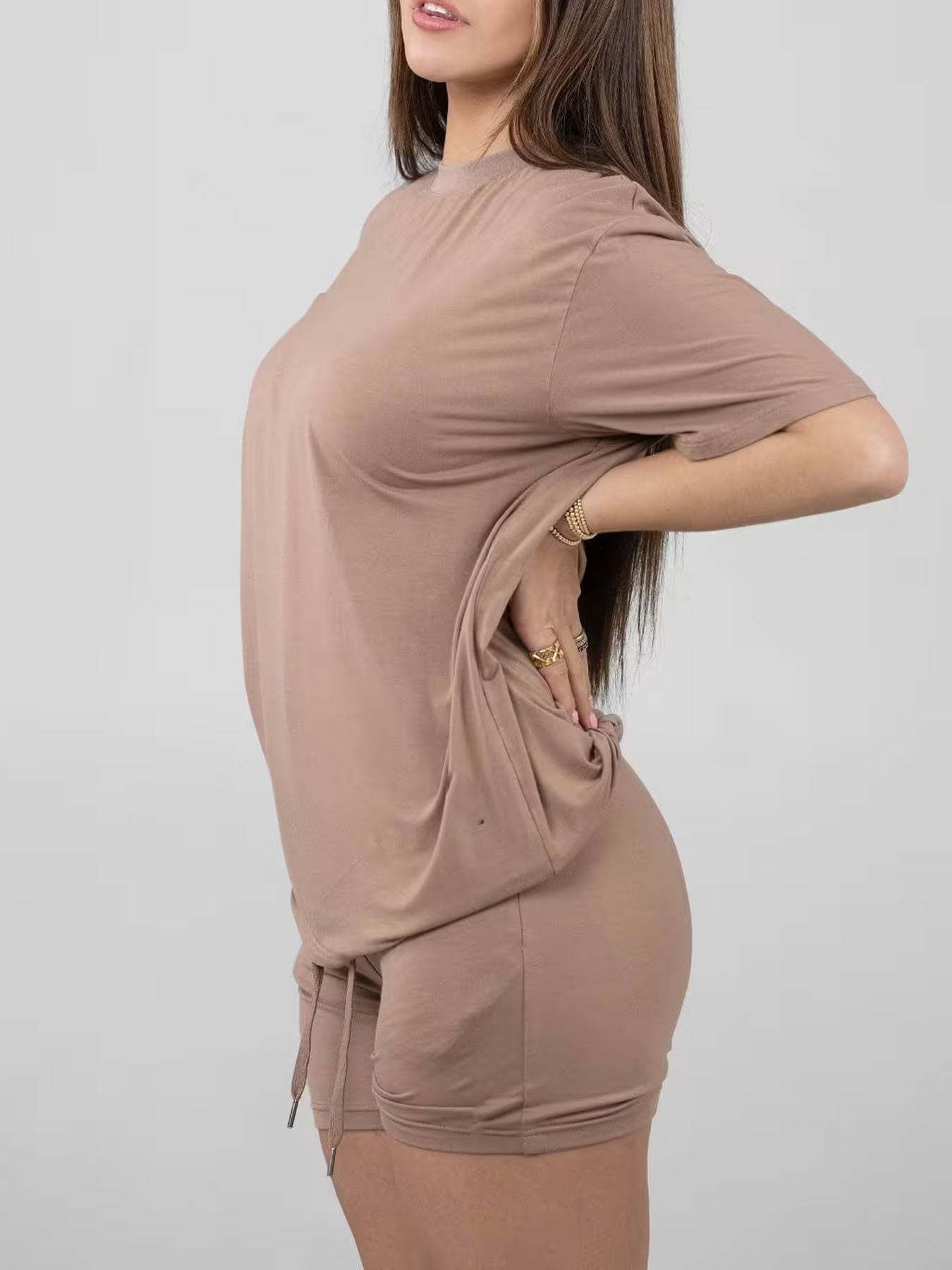Women's Plus Size Loose Casual Summer Short-sleeved Home Wear Suit